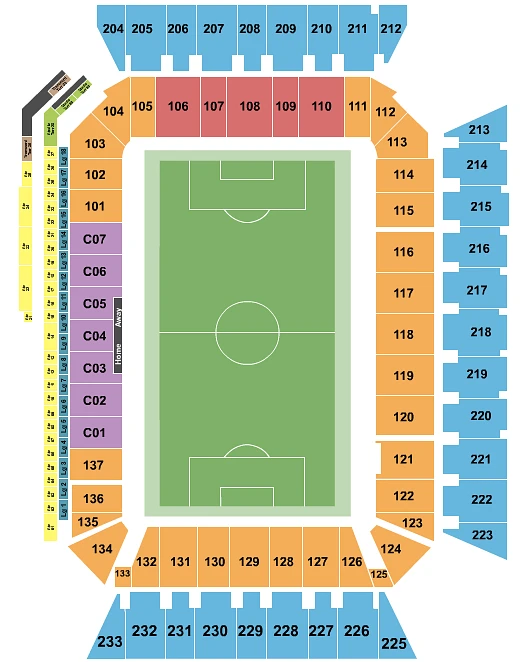 Plan des tribunes - Geodis Park