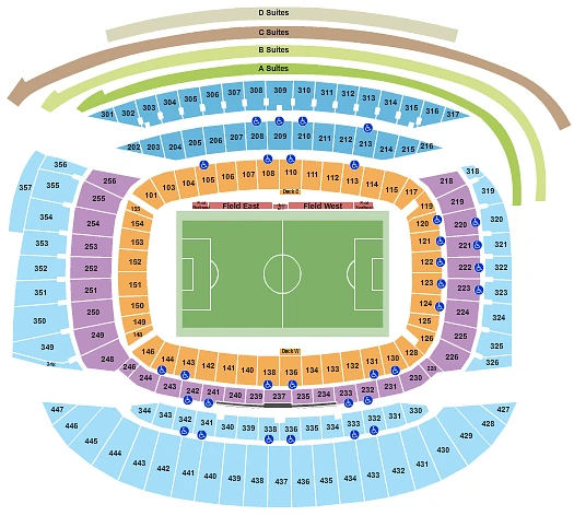 Plan des tribunes - Soldier Field