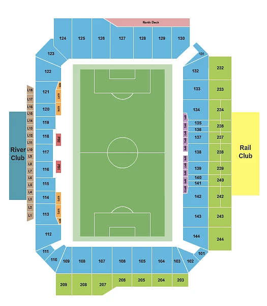 Plan des tribunes - ScottsMiracle-Gro Field