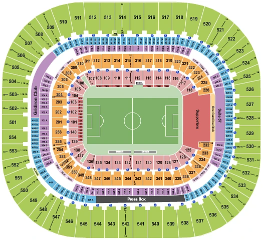 Plan des tribunes - Bank Of America Stadium