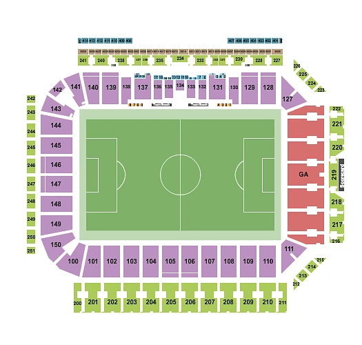 Plan des tribunes - Energizer Park