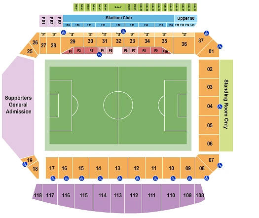 Plan des tribunes - Allianz Field
