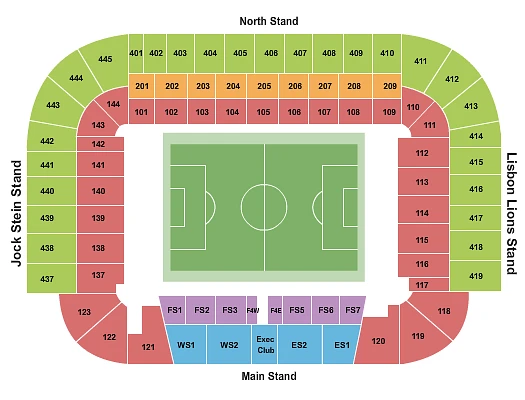 Plan des tribunes - Celtic Park