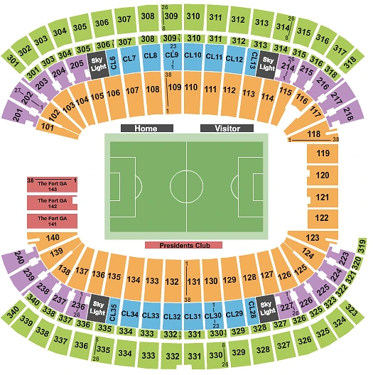 Plan des tribunes - Gillette Stadium