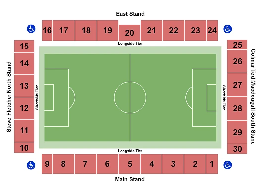 Plan des tribunes - Vitality Stadium At Dean Court