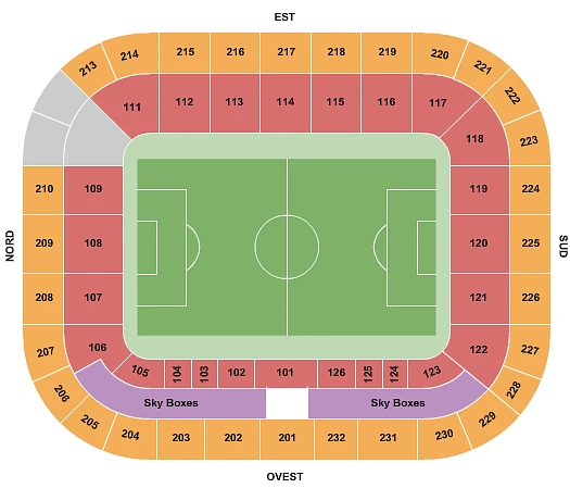 Plan des tribunes - Allianz Stadium - Torino