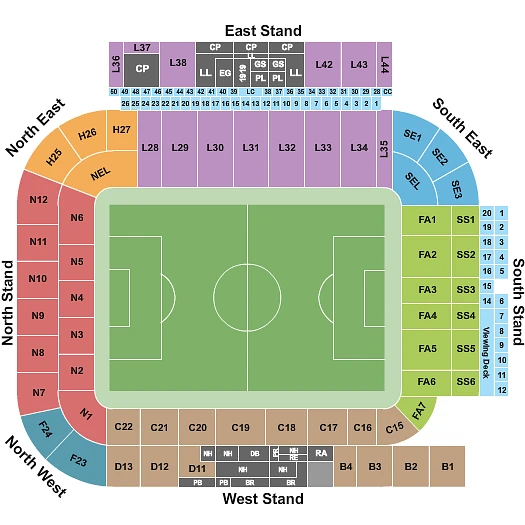 Plan des tribunes - Elland Road