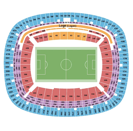 Plan des tribunes - Deutsche Bank Park
